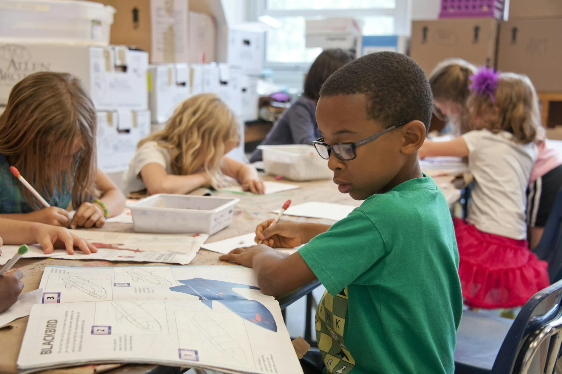 Teachers and students working together on STEM education